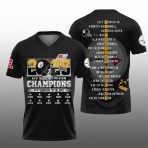 2025 Steelers AFC North Division Champions Jersey 1