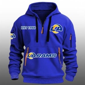 LA Rams EST 1960 Quarter Zip Hoodie 1