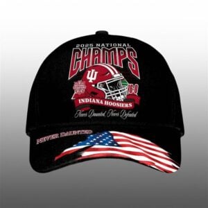 2025 National Champions Hoosiers Football Never Daunted Cap 1