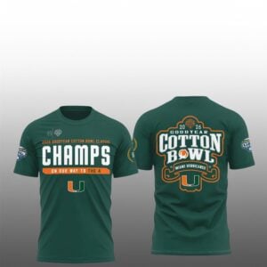 1 Hurricanes 2026 Goodyear Cotton Bowl Classic Champs Shirt