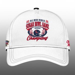 6 Ole Miss Rebels 2026 Sugar Bowl Game Champions Hat 2