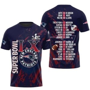 17 2026 NE Patriots Champions SB LX Shirt