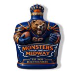 Monsters of the Midway EST 1920 Built To Endure Whiskey Bottle