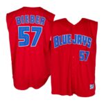 2026 Blue Jays Shane Bieber Red Cut Off Jersey Giveaway