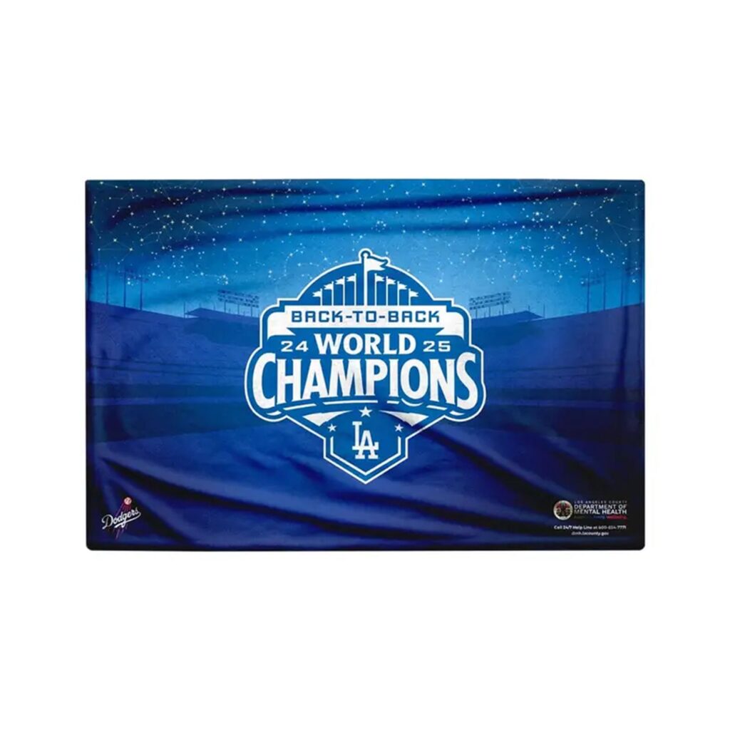 2026 LA Dodgers Mental Health Awareness Night Back To Back Champions Blanket Giveaway 3 2026 LA Dodgers Mental Health Awareness Night Back To Back Champions Blanket Giveaway 1