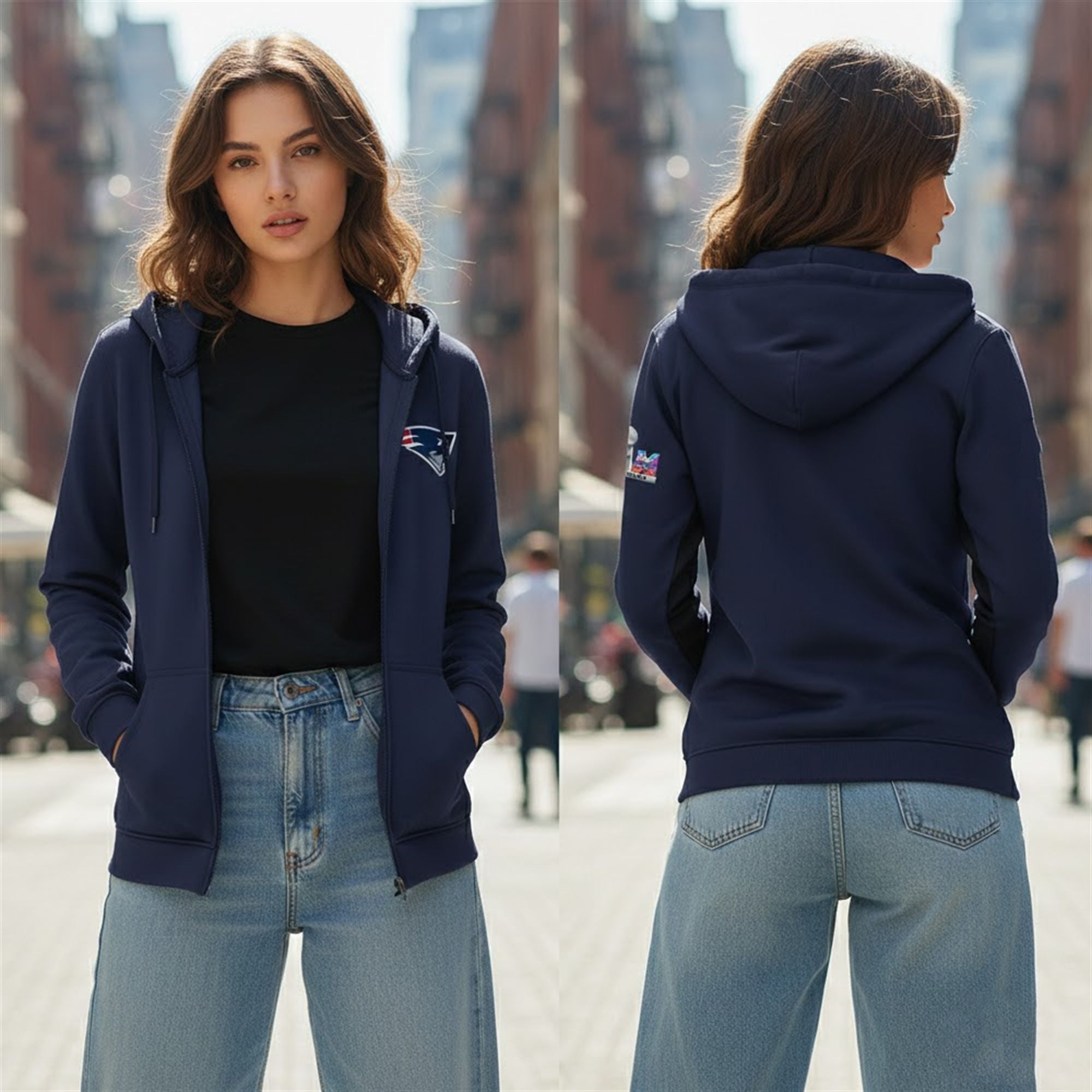 2026 NE Patriots Super Bowl LX Zip Hoodie 4 2026 NE Patriots Super Bowl LX Zip Hoodie 6