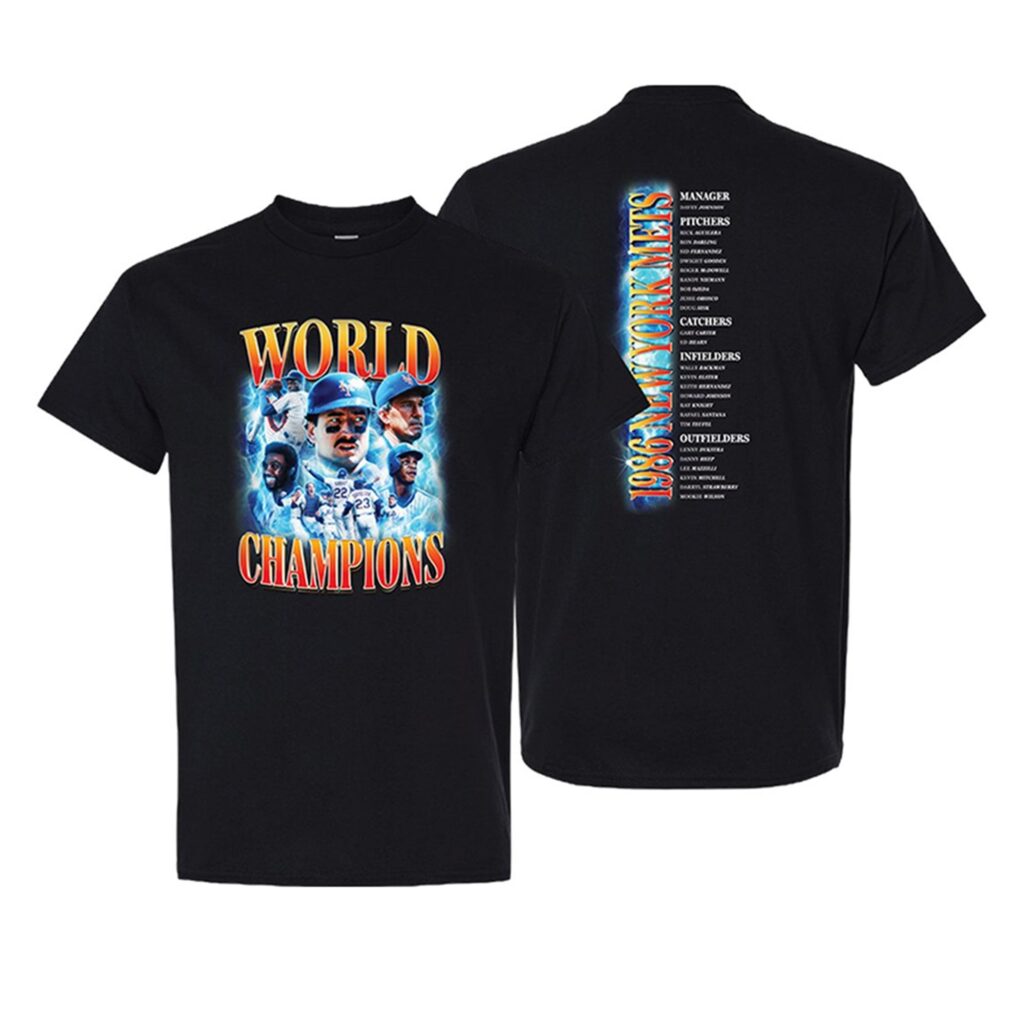 2026 NY Mets 1986 World Champions Shirt Giveaway 1