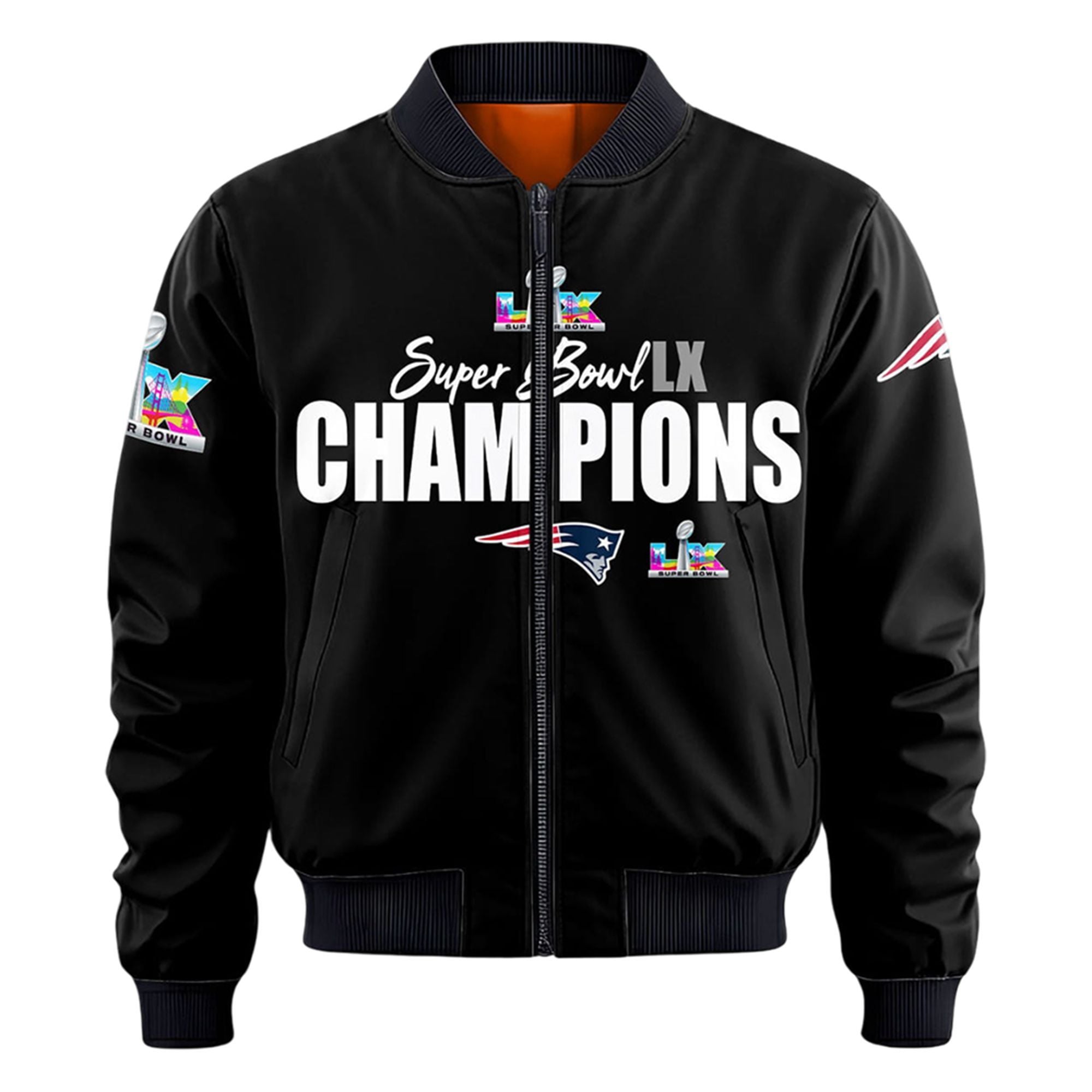 2026 Patriots SB LX Champions Bomber Jacket 2 2026 Patriots SB LX Champions Bomber Jacket 1