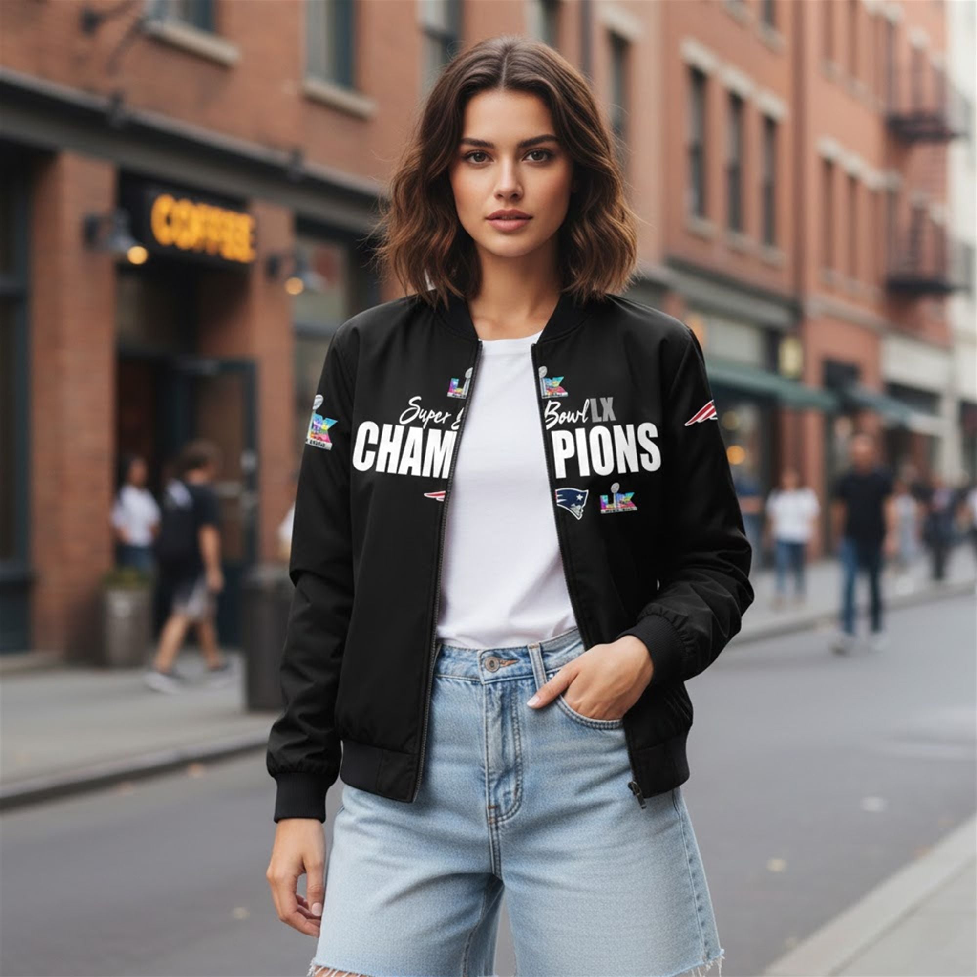 2026 Patriots SB LX Champions Bomber Jacket 4 2026 Patriots SB LX Champions Bomber Jacket 3