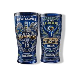 Seattle Seahawks NFC Champions 2025 We Are 12 Pint Glass 1