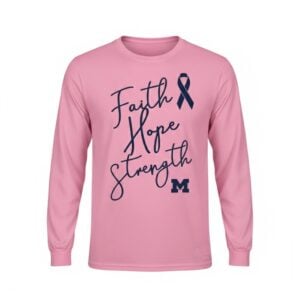 Michigan Basketball Faith Hope Strength Shirt 1