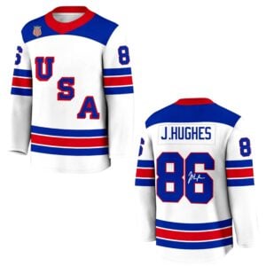 Jack Hughes Golden Goal 86 Signature Hockey Jersey 0