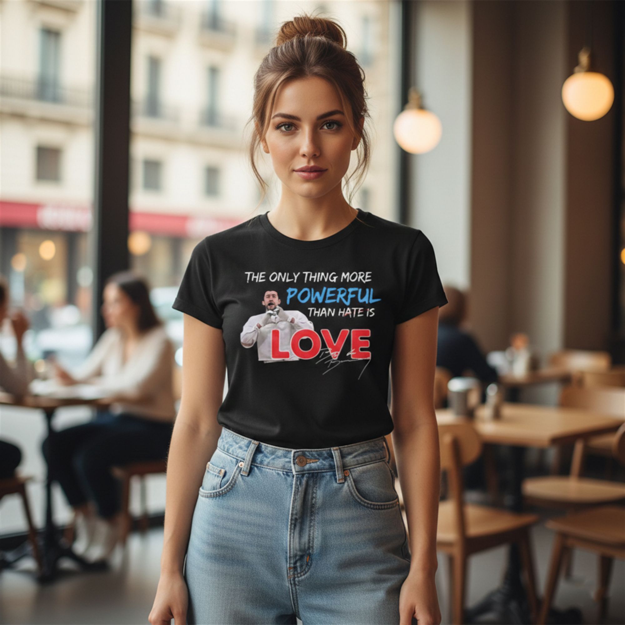 Bad Bunny The Only Thing More Powerful Than Hate is Love Shirt 10 7