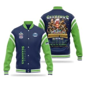 Seahawks 50th Anniversary Super Bowl LX Champions Bomber Jacket 1