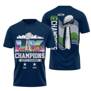 1 Seattle Seahawks 2025 Super Bowl LX Champions Shirt