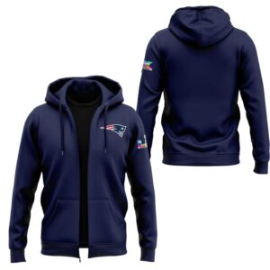 2026 NE Patriots Super Bowl LX Zip Hoodie 0