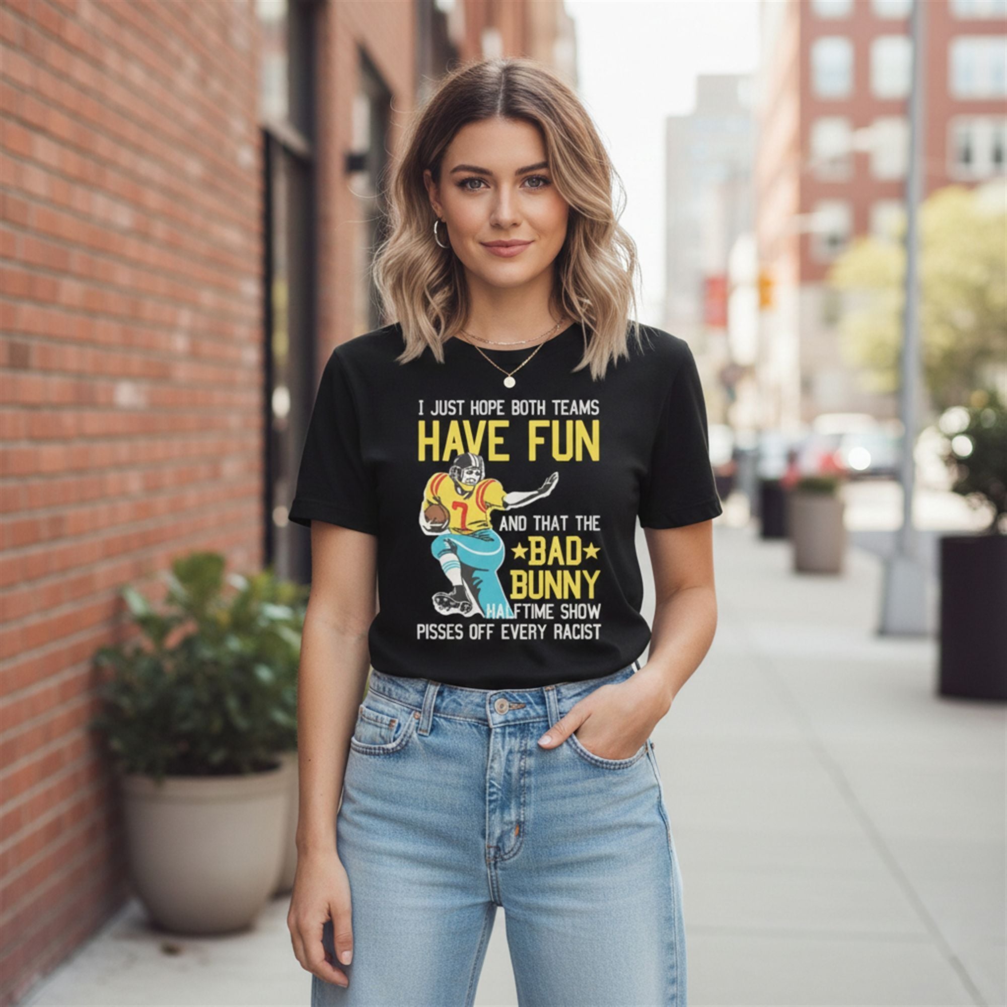 I Just Hope That Both Teams Have Fun And That The Bad Bunny Shirt 10 9