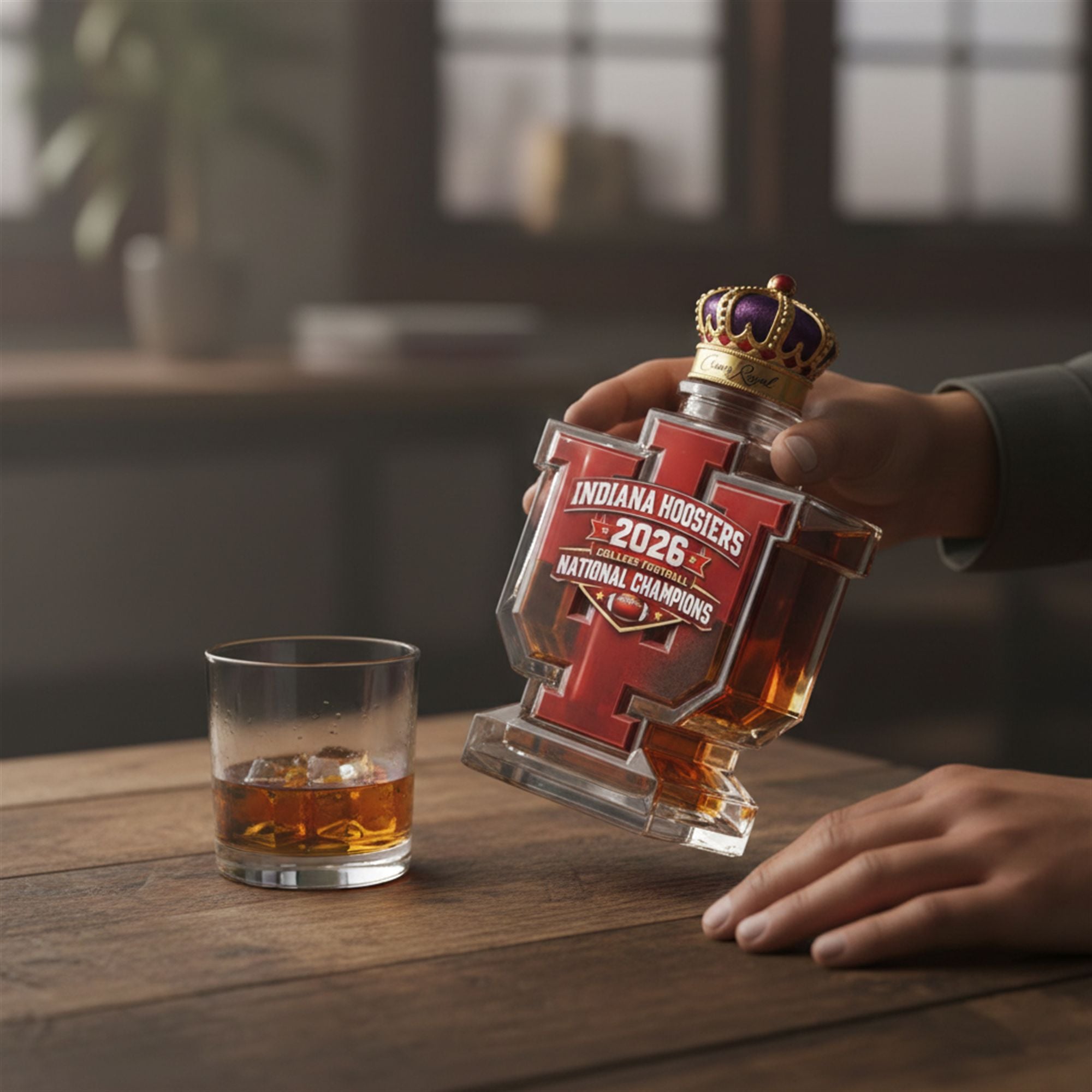 Indiana Hoosiers 2026 National Champions Whiskey Bottle 1 Indiana Hoosiers 2026 National Champions Whiskey Bottle 1