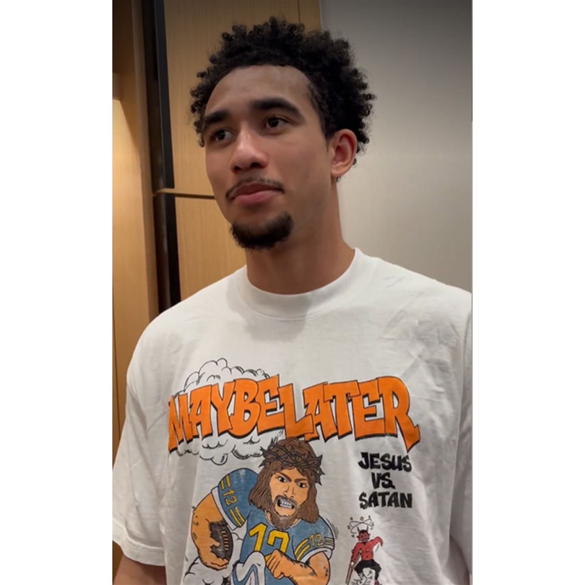 Jared McCain Maybe Later Jesus Vs Satan Shirt 1 8