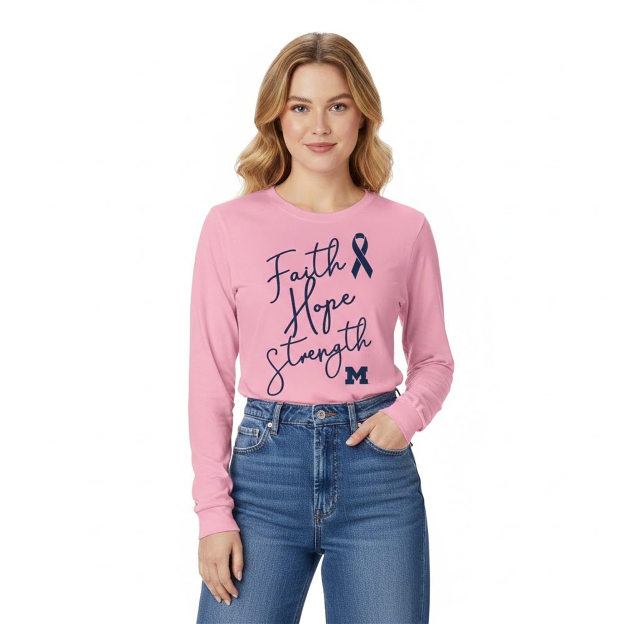 Michigan Basketball Faith Hope Strength Sweatshirt 2 Michigan Basketball Faith Hope Strength Shirt 2