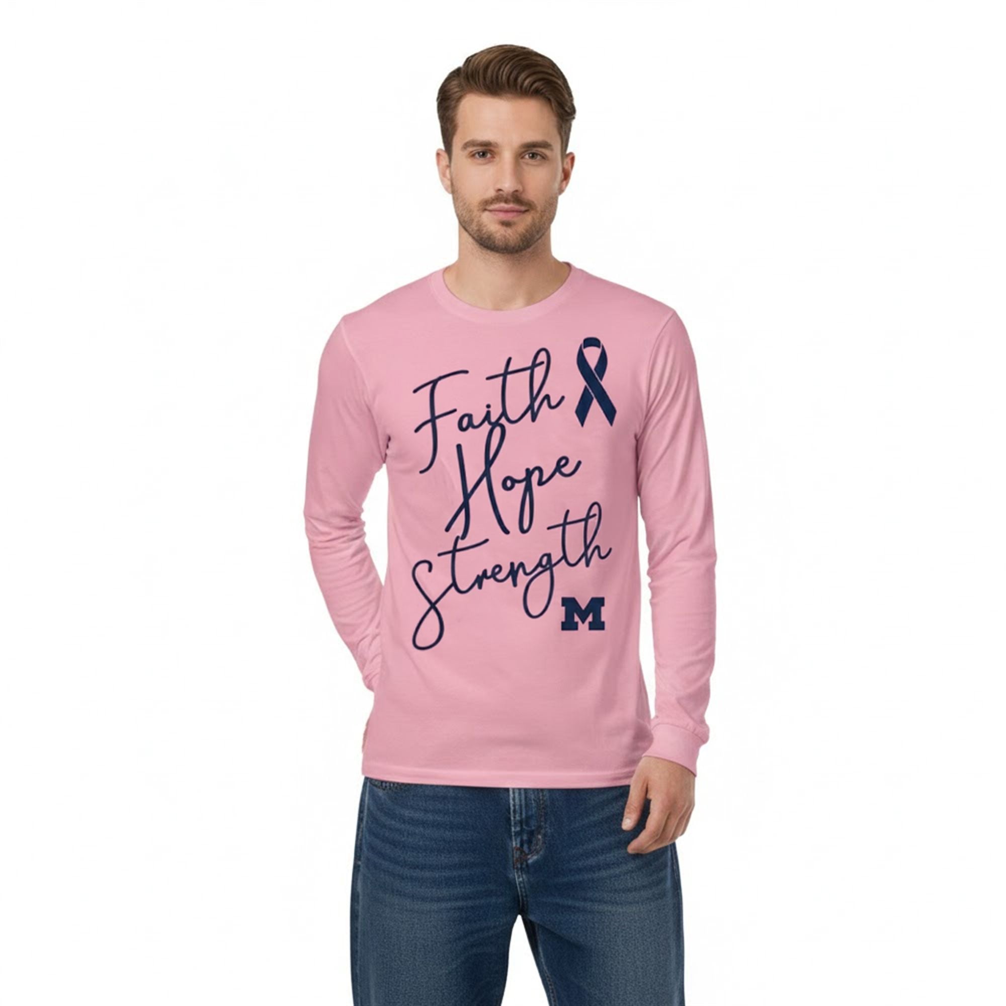 Michigan Basketball Faith Hope Strength Sweatshirt 3 Michigan Basketball Faith Hope Strength Shirt 3
