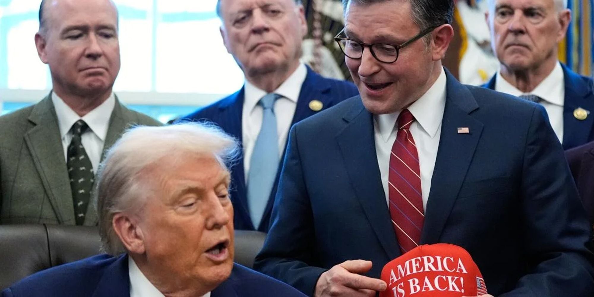 Mike Johnson America Is Back Hat Cre Google Image Mike Johnson America Is Back Hat Cre Google Image