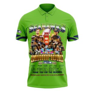 Seattle Seahawks Super Bowl LX Champions 2026 Polo Shirt 1