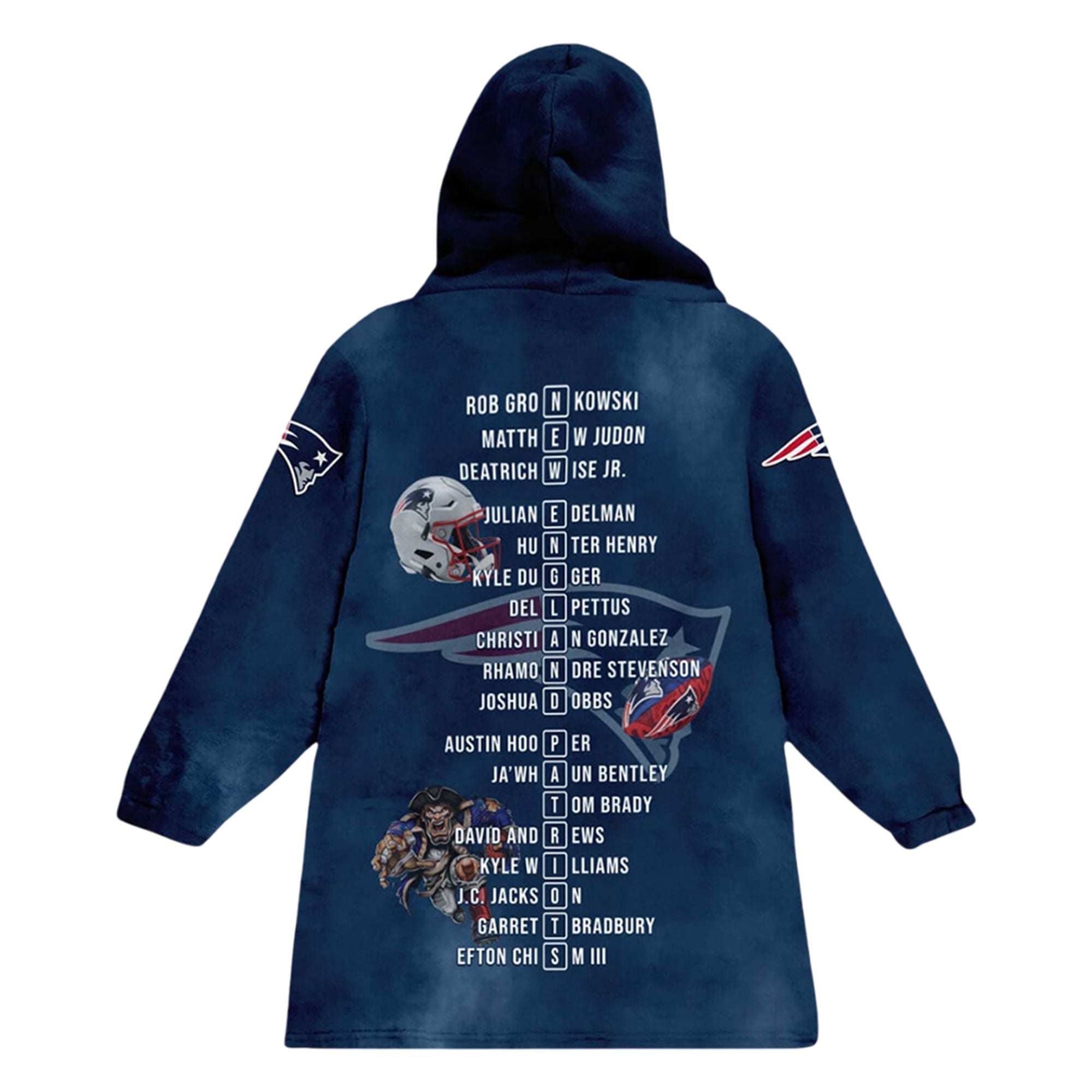 Patriots 2025 2026 SB LX Champions Blanket Hoodie 3 Patriots 2025 2026 SB LX Champions Blanket Hoodie 2