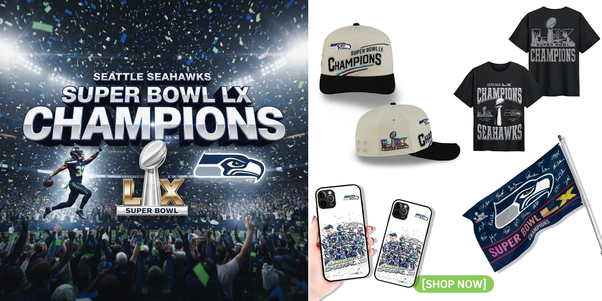 SEAHAWKS DOMINATE: CELEBRATE SUPER BOWL LX WITH MUST-HAVE CHAMPIONS MERCH