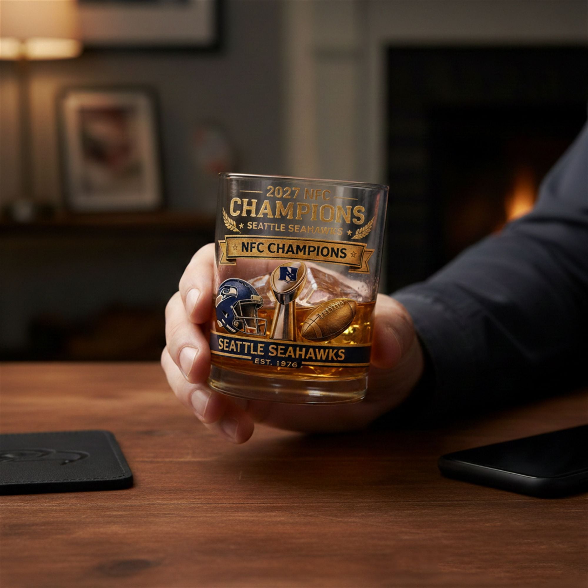 Seahawks 2026 Nfc Champions Commemorative Whiskey Glass 2 Seahawks 2026 Nfc Champions Commemorative Whiskey Glass 2
