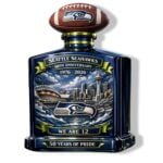 Seahawks 50th Anniversary 1976 2026 We Are 12 Whiskey Bottle