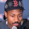 Stefon Diggs Paisley Boston Red Sox Hat 4
