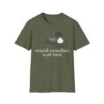 2026 Stupid Canadian Wolf Bird Shirt