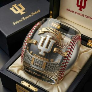 0 Hoosiers Football Memorial Stadium EST 1820 Whiskey Glass