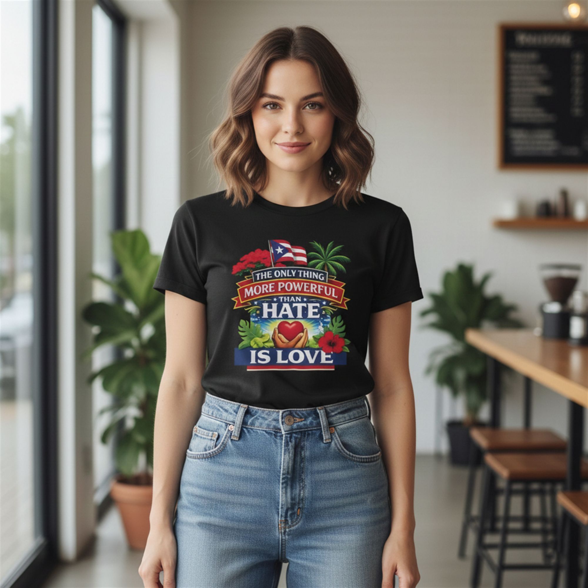 The Only Thing More Powerful Than Hate Is Love Shirt 10 8