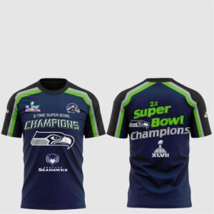 7 2026 Seahawks 2 Time Super Bowl Champions Shirt 1
