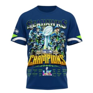 2026 Seahawks Super Bowl Champions Signature Shirt 1
