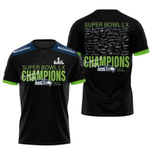 2026 Seahawks Super Bowl LX National Champions Shirt