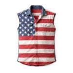 2026 Bryant Thomas American Idol American Flag Bubba Sleeveless Western Shirt
