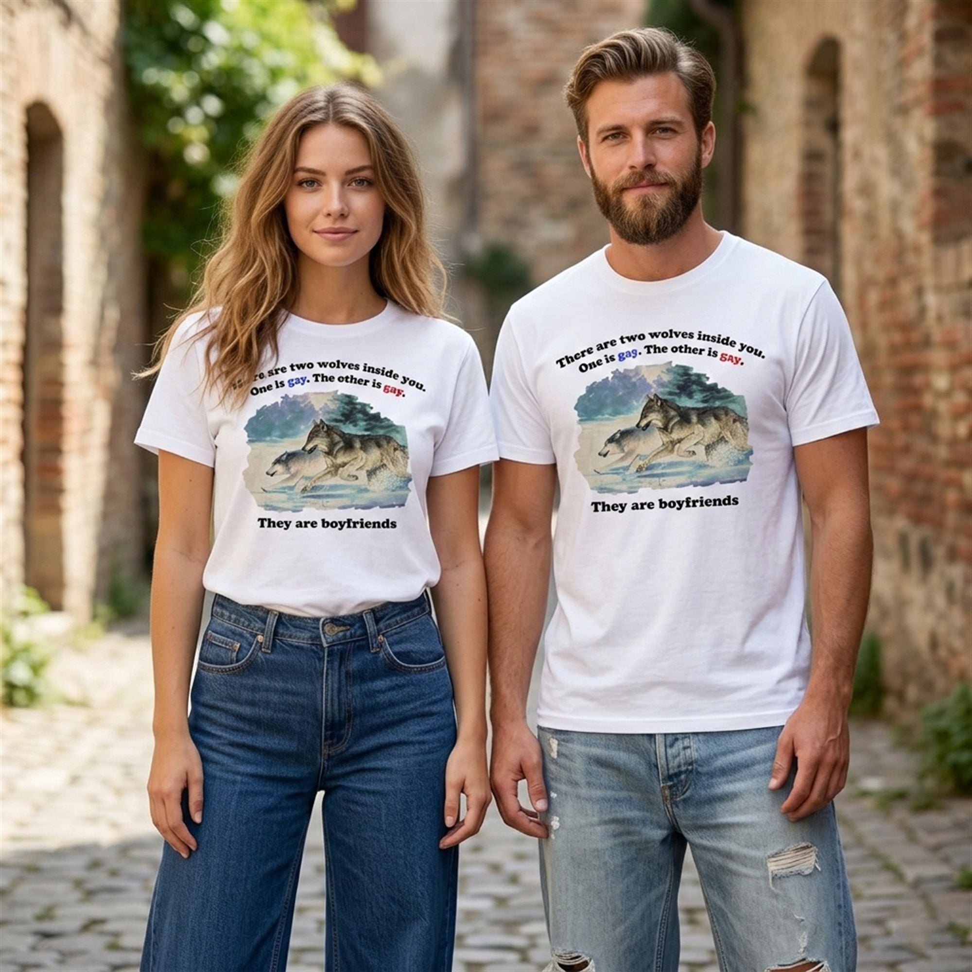 0 There Are Two Wolves Inside You One Is Gay The Other Is Gay They Are Boyfriends Shirt 4