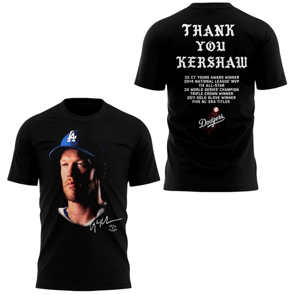 2026 Los Angeles Dodgers Thank You Clayton Kershaw Shirt 10 1 2026 Los Angeles Dodgers Thank You Clayton Kershaw Shirt