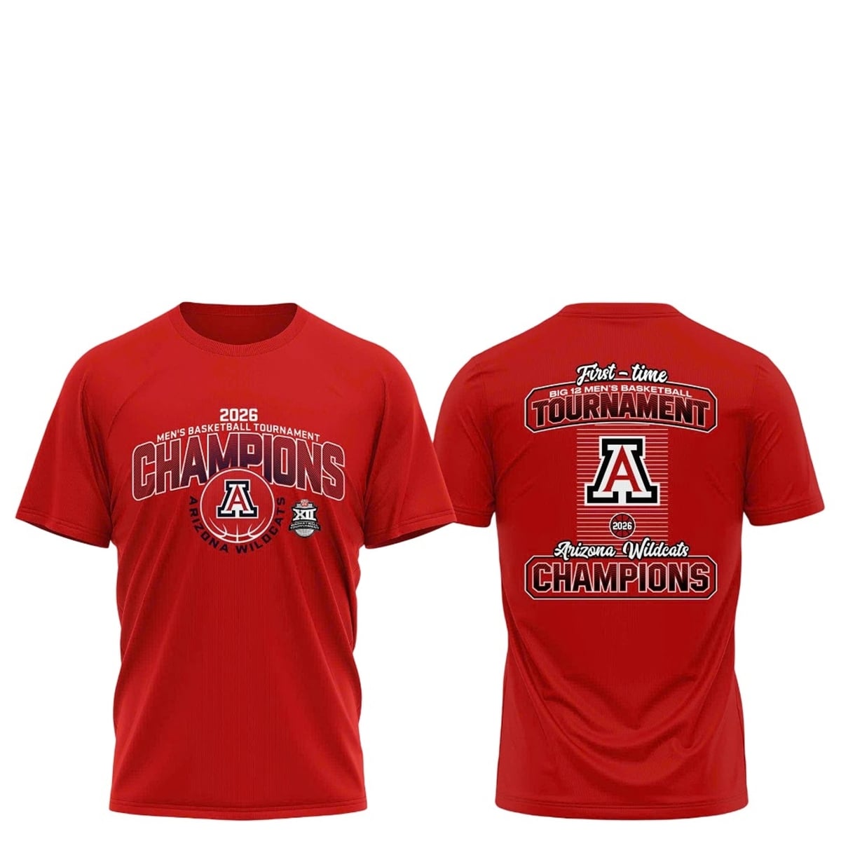 Arizona Wildcats 2026 Big 12 Men's Basketball Tournament Champions Shirt 1 1 Arizona Wildcats 2026 Big 12 Mens Basketball Tournament Champions Shirt
