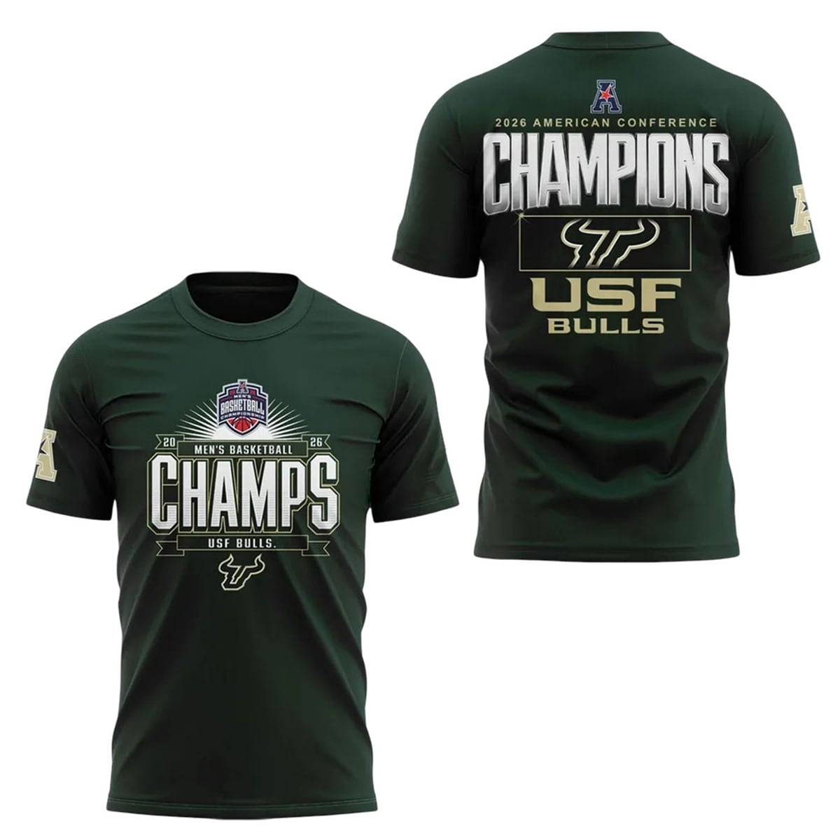 USF Bulls 2026 American Conference Men's Basketball Tournament Champions Shirt 1 1 USF Bulls 2026 American Conference Mens Basketball Tournament Champions Shirt