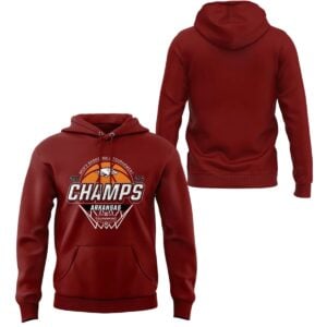 2026 SEC Tournament Champions Arkansas Razorbacks Mens Basketball Hoodie 0