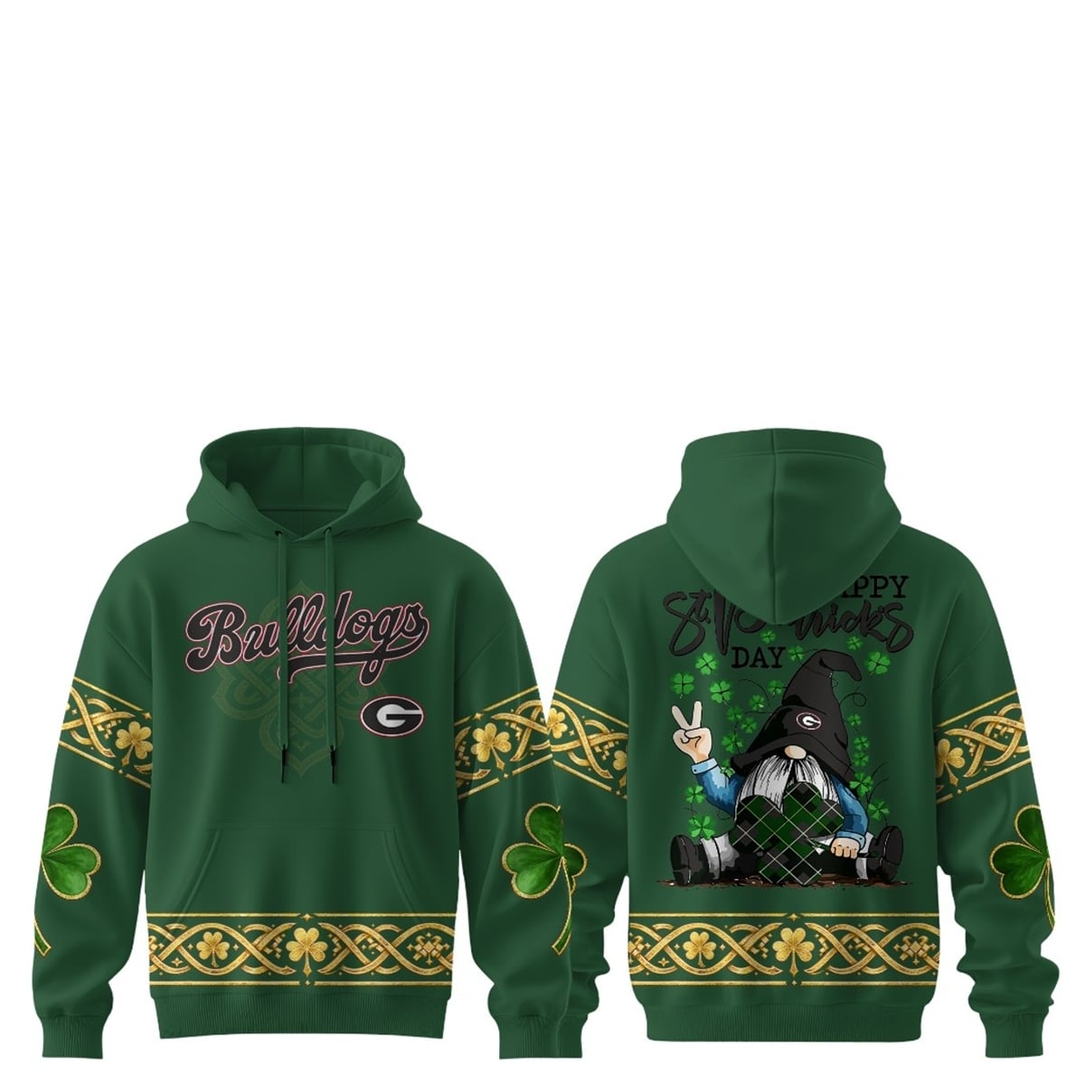 2026 Georgia Bulldogs Happy St Patricks Day Shirt 2 2 1 Georgia Bulldogs Happy St Patricks Day Hoodie