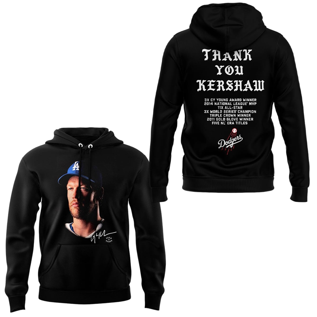 2026 Los Angeles Dodgers Thank You Clayton Kershaw Shirt 2 2 2026 Los Angeles Dodgers Thank You Clayton Kershaw Hoodie