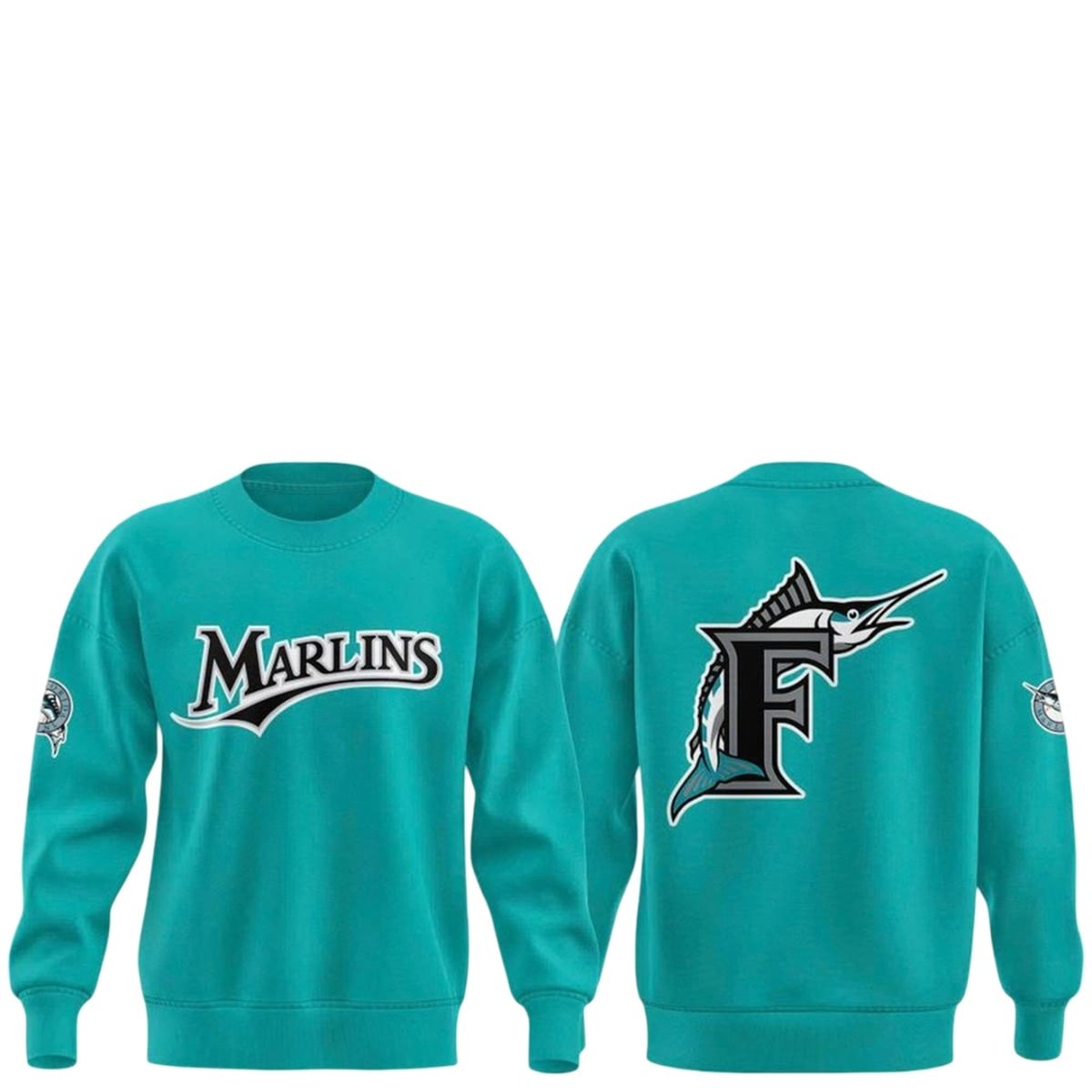 Miami Marlins Teal Time 2026 Fightin Fish Through Every Era Shirt 2 2 Miami Marlins Teal Time 2026 Fightin Fish Through Every Era Sweatshirt