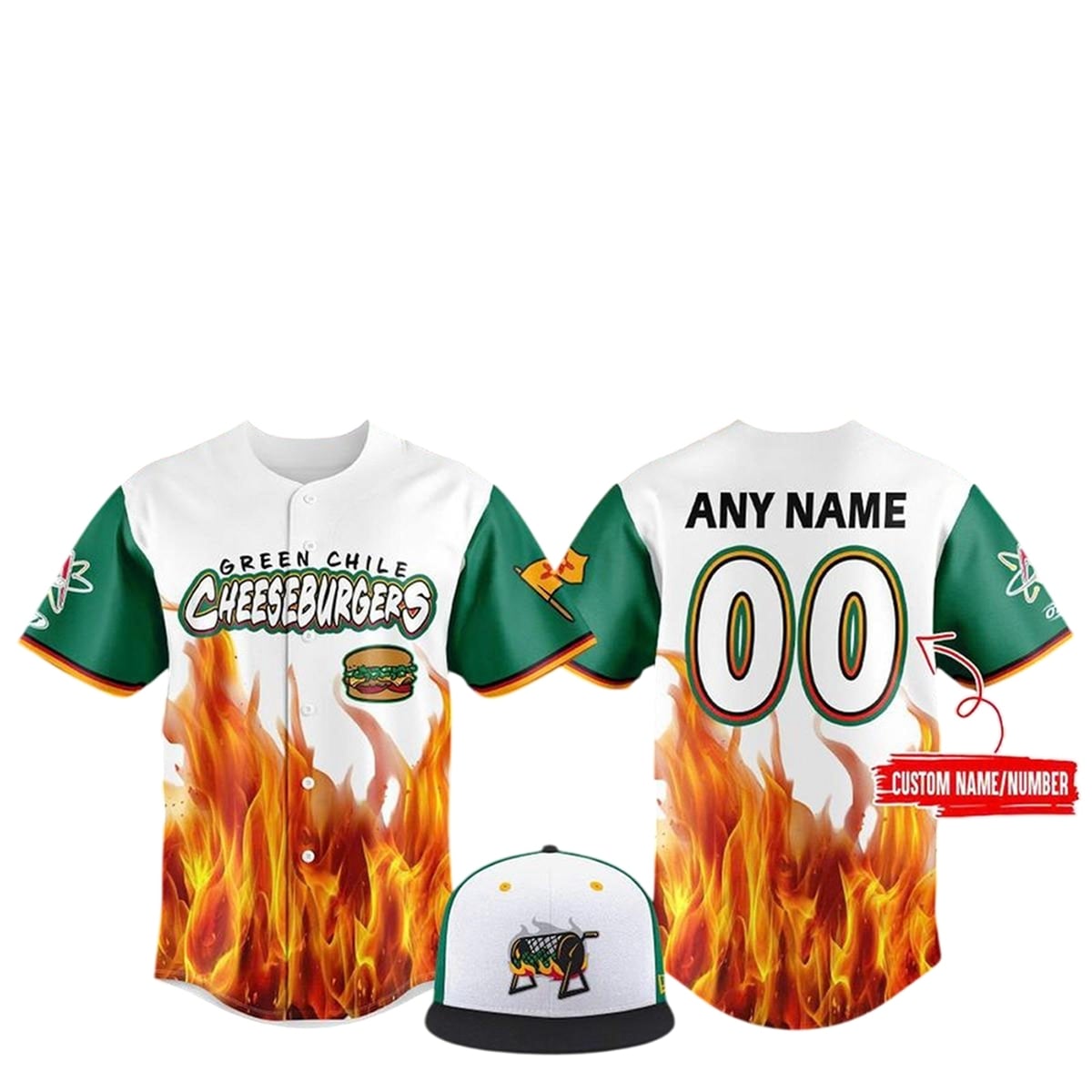 2026 Albuquerque Isotopes Green Chile Cheeseburgers Jersey 1 2026 Albuquerque Isotopes Green Chile Cheeseburgers Jersey 0