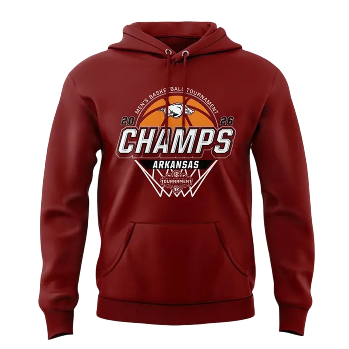 2026 Arkansas Razorbacks Men's Basketball Tournament Champs Call The Hogs Hoodie 2 2026 Arkansas Razorbacks Mens Basketball Tournament Champs Call The Hogs Hoodie 1