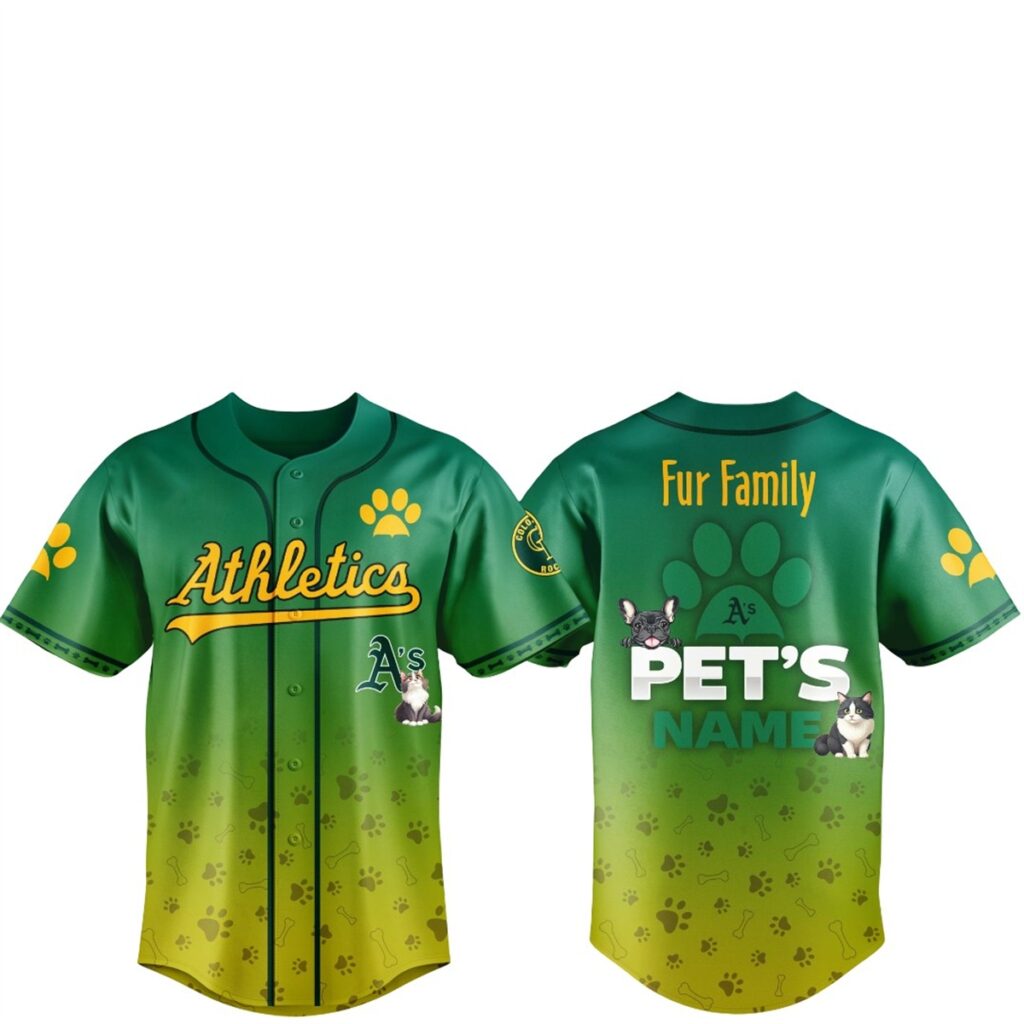 2026 Athletics Fur Family Pet Game Night Jersey 10 2026 Athletics Fur Family Pet Game Night Jersey 1